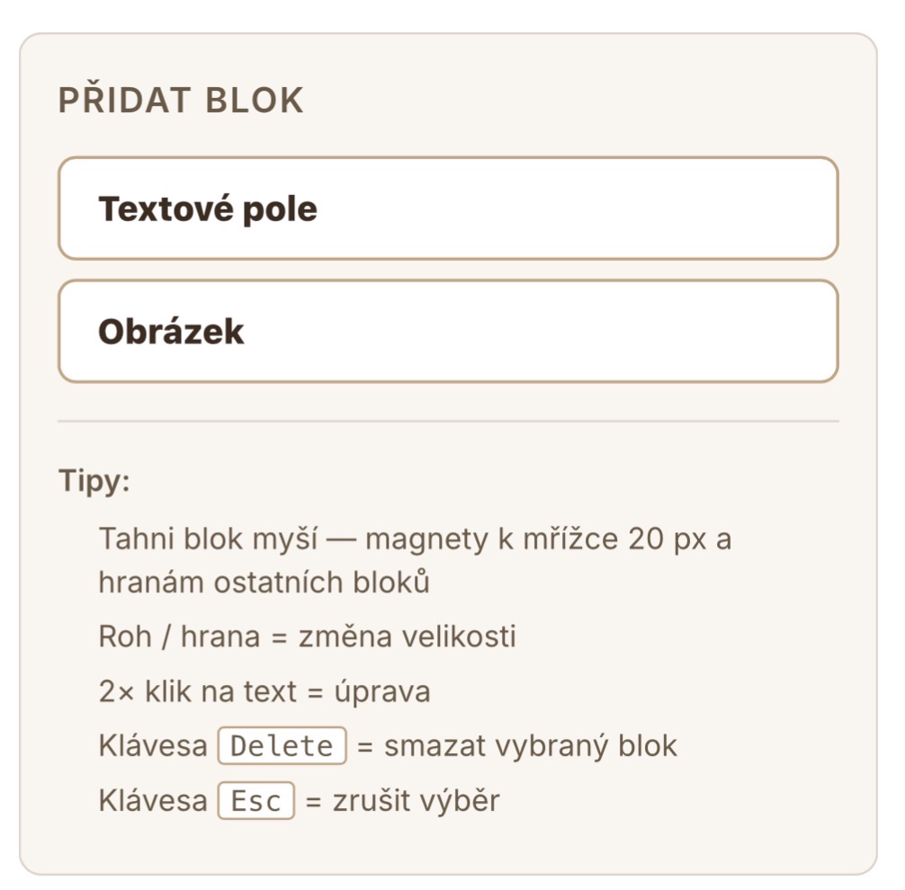 Blog editor s nastavením SEO